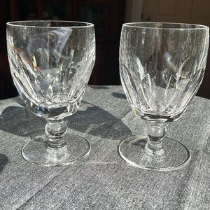 Waterford Crystal Kathleen Cut Claret Wine Glasses Set of 2